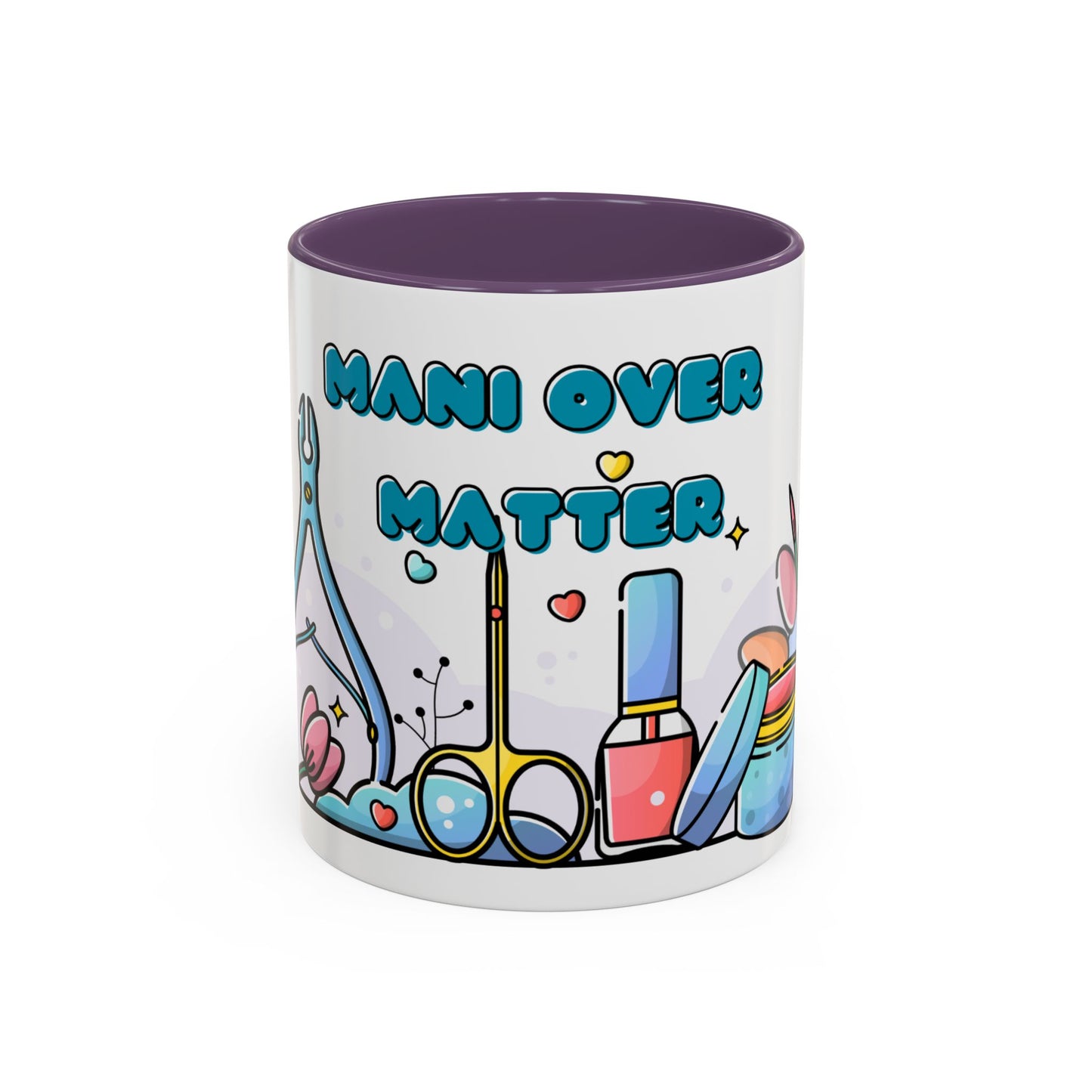 "Mani Over Matter" Color-Accent Mug – LuxeA Nails (Pink or Black)