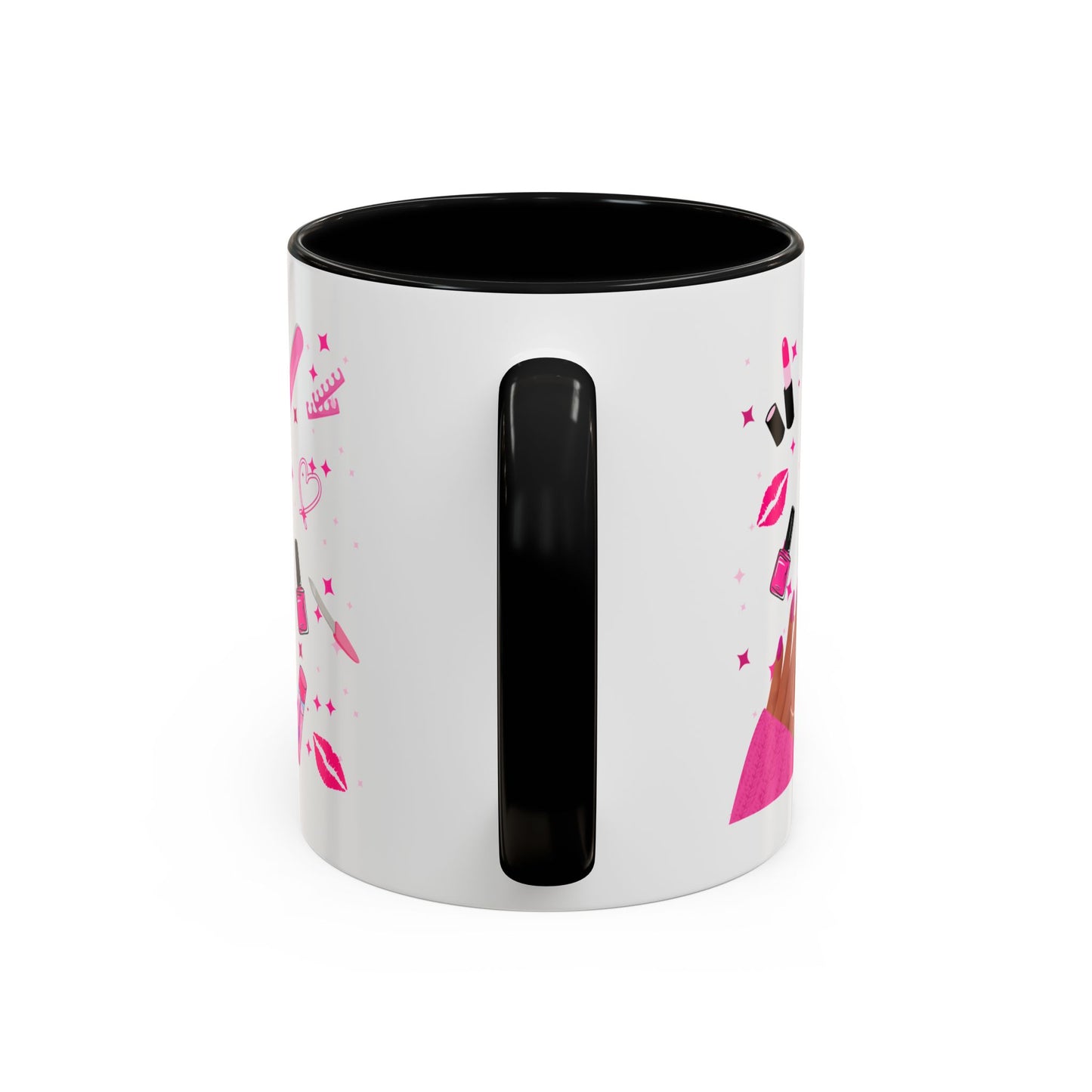 Doing Nails Is My Cardio" Accent Coffee Mug –(Pink or Black)