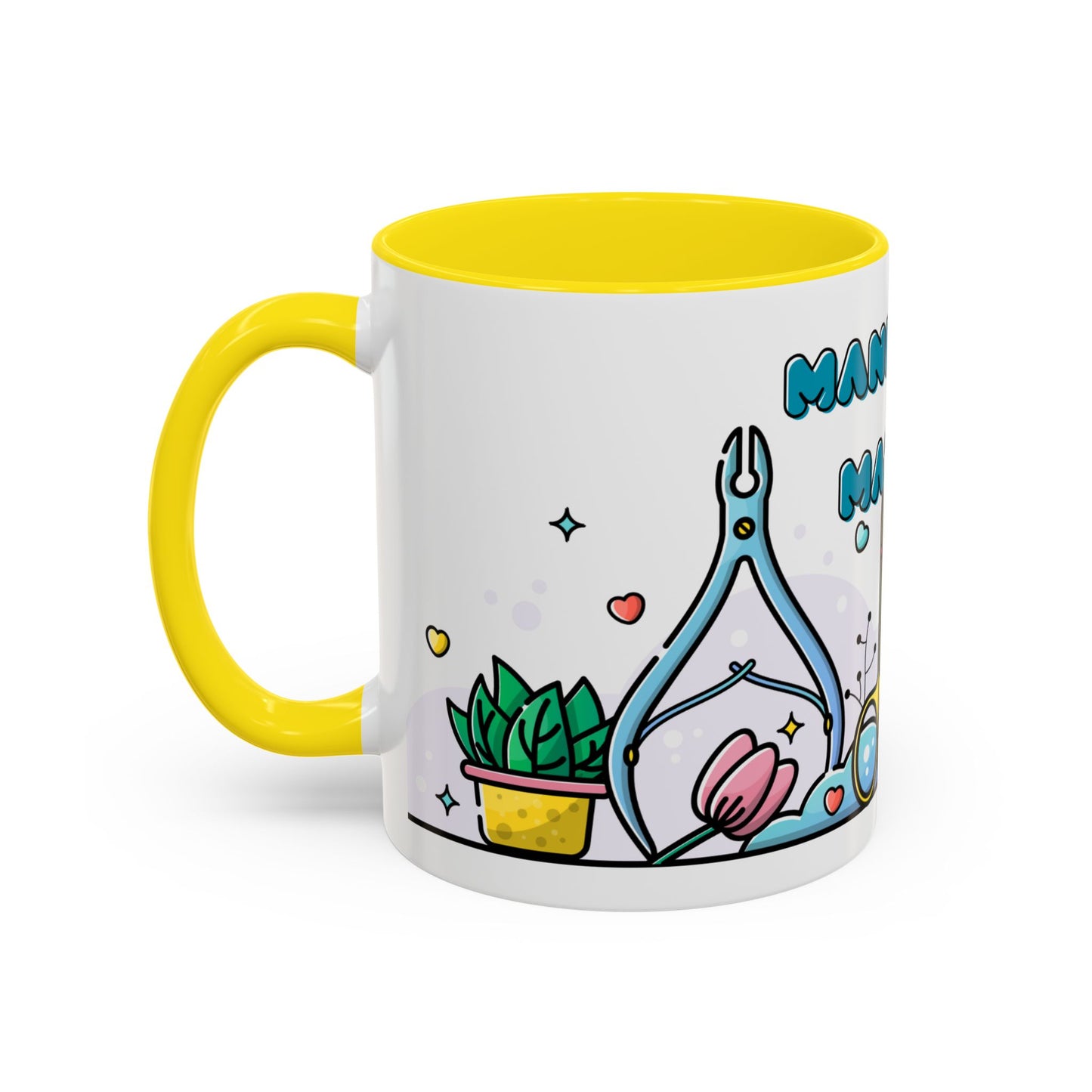 "Mani Over Matter" Color-Accent Mug – LuxeA Nails (Pink or Black)