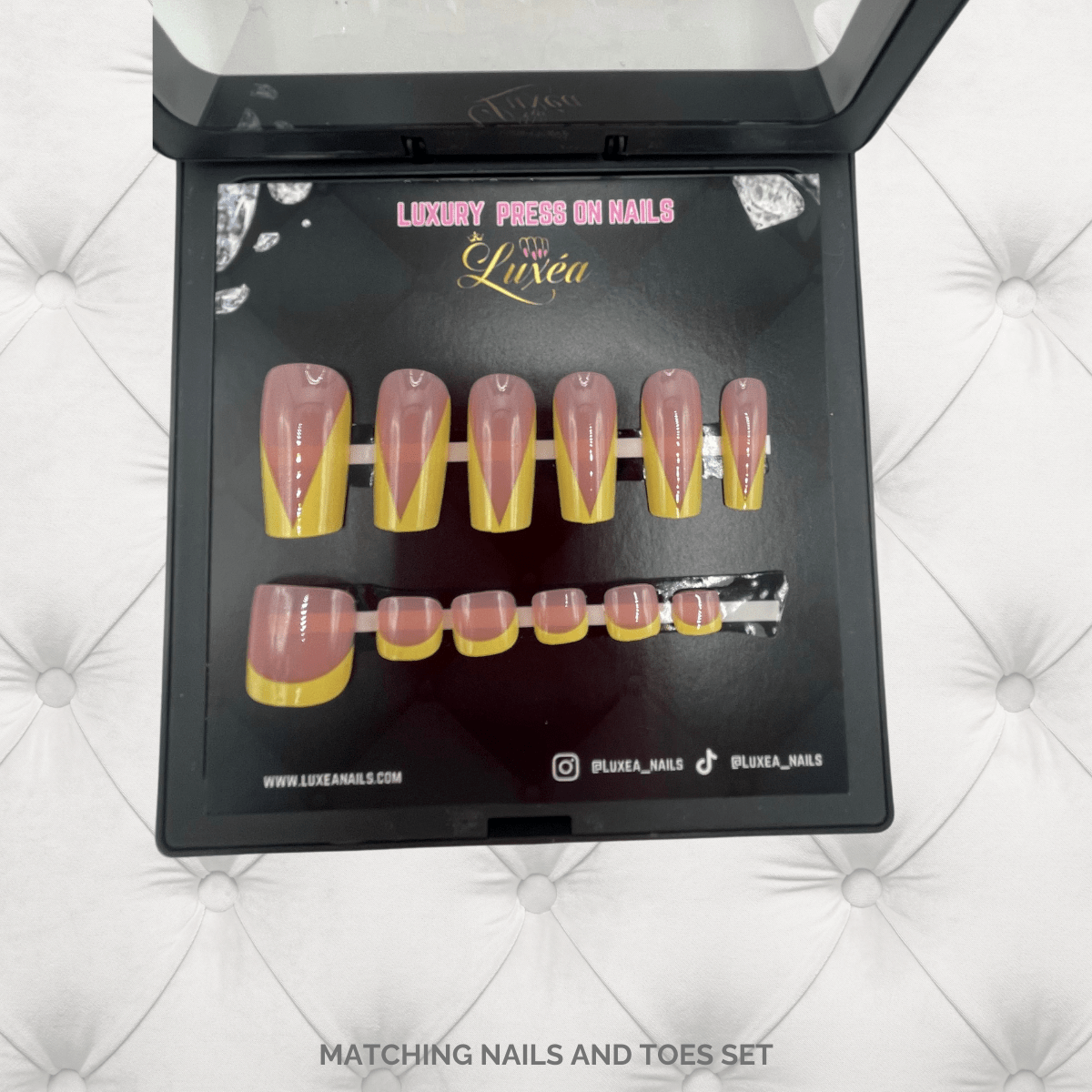 Mellow Yellow Frenchies Matching Nails & Toes Set