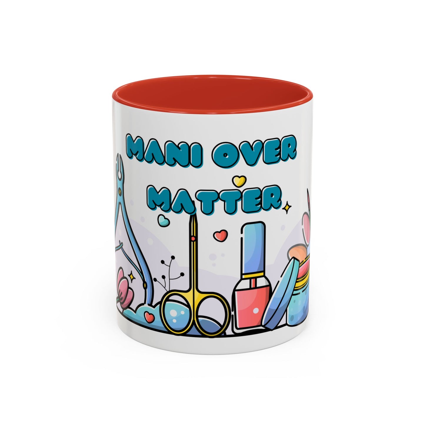 "Mani Over Matter" Color-Accent Mug – LuxeA Nails (Pink or Black)
