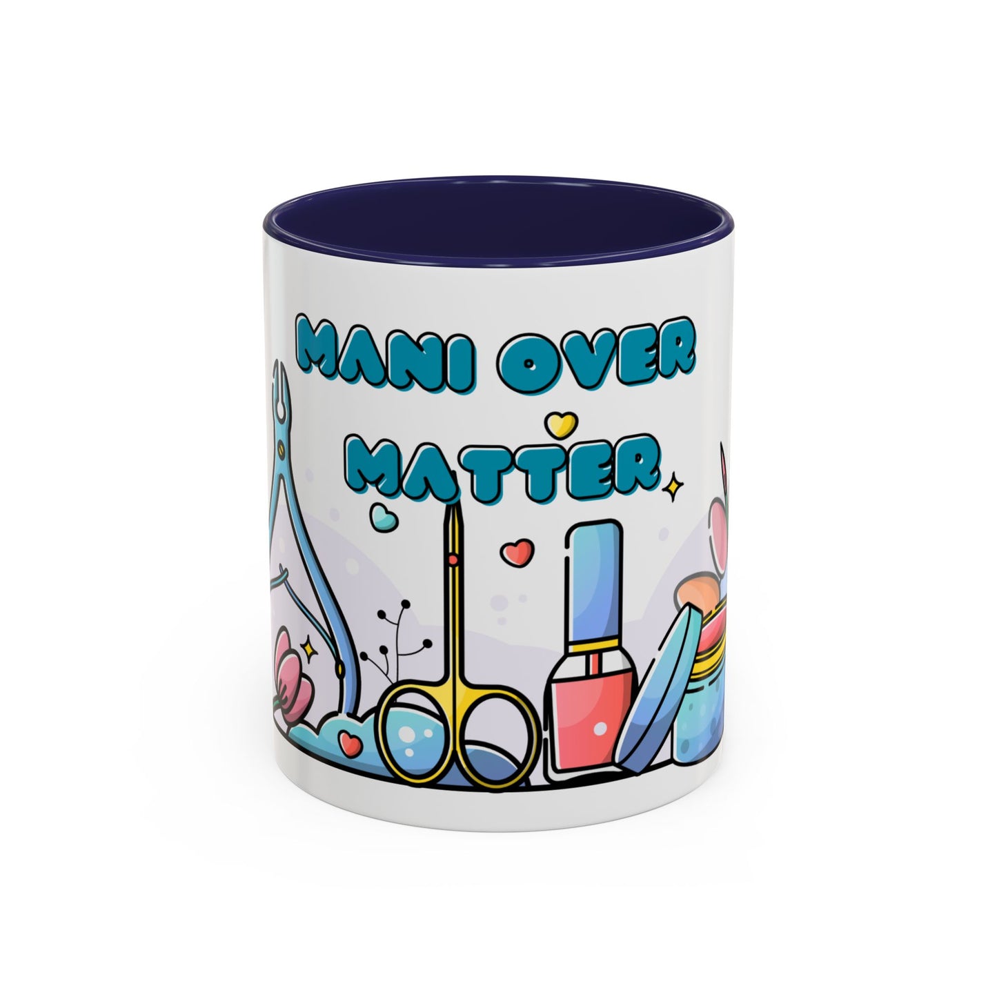 "Mani Over Matter" Color-Accent Mug – LuxeA Nails (Pink or Black)