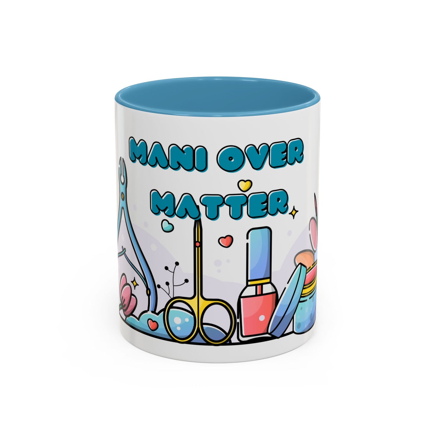 "Mani Over Matter" Color-Accent Mug – LuxeA Nails (Pink or Black)