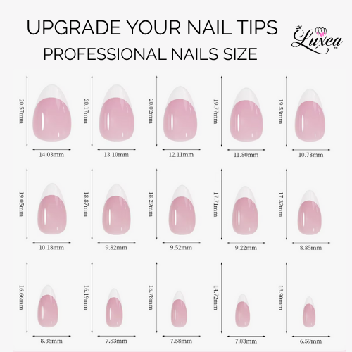 LUXEA™  Almond Soft Gel Nails French Tips