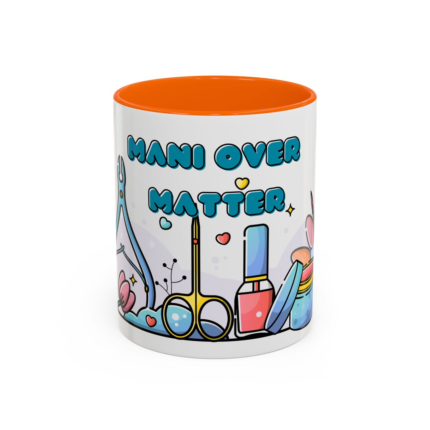 "Mani Over Matter" Color-Accent Mug – LuxeA Nails (Pink or Black)