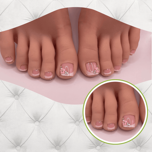 Blush Petal Toes Press-On Nail Set