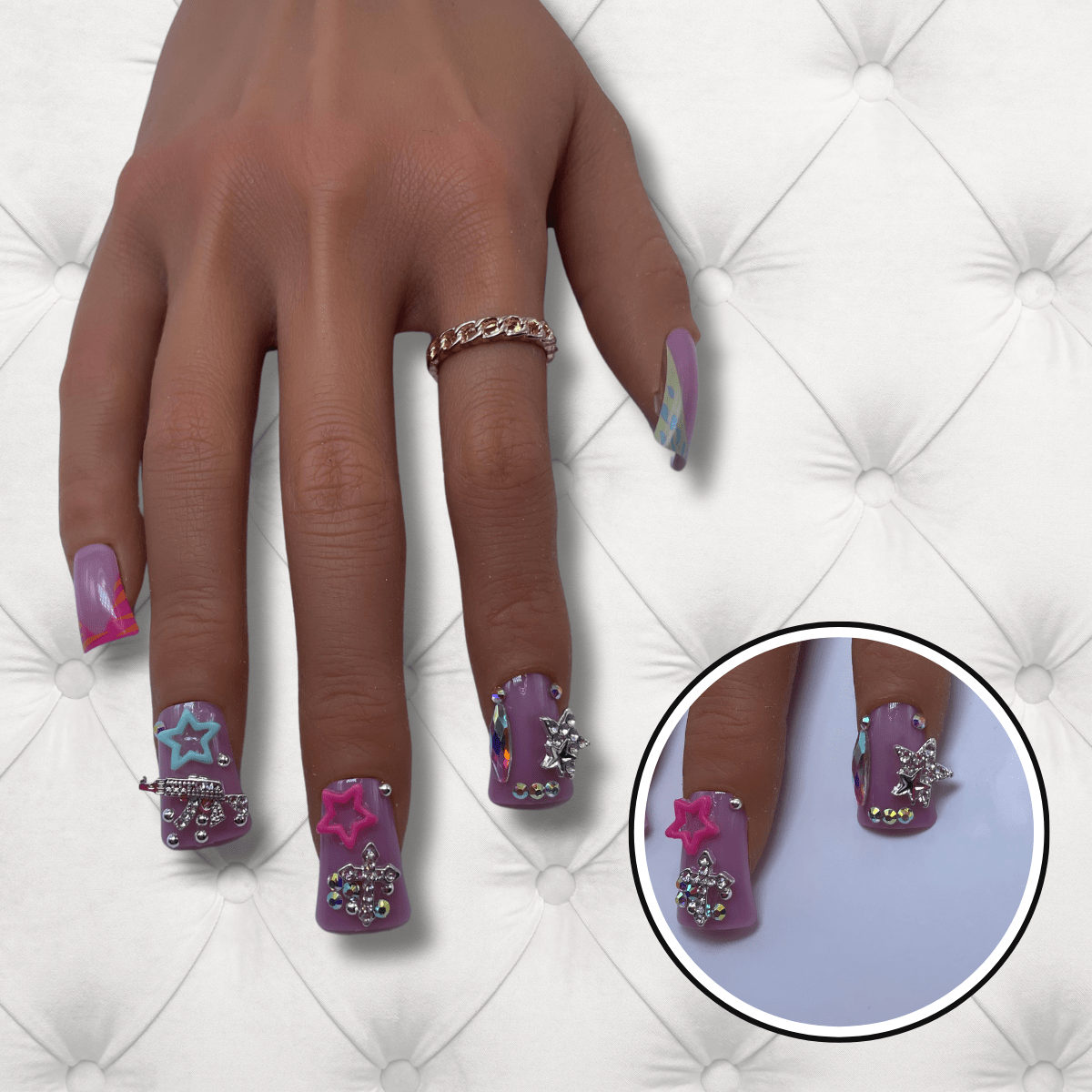 Cosmic Glam Duck Medium Press-On Nails Set