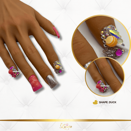 🍭 Sugar Rush Duck Press-On Nail Set