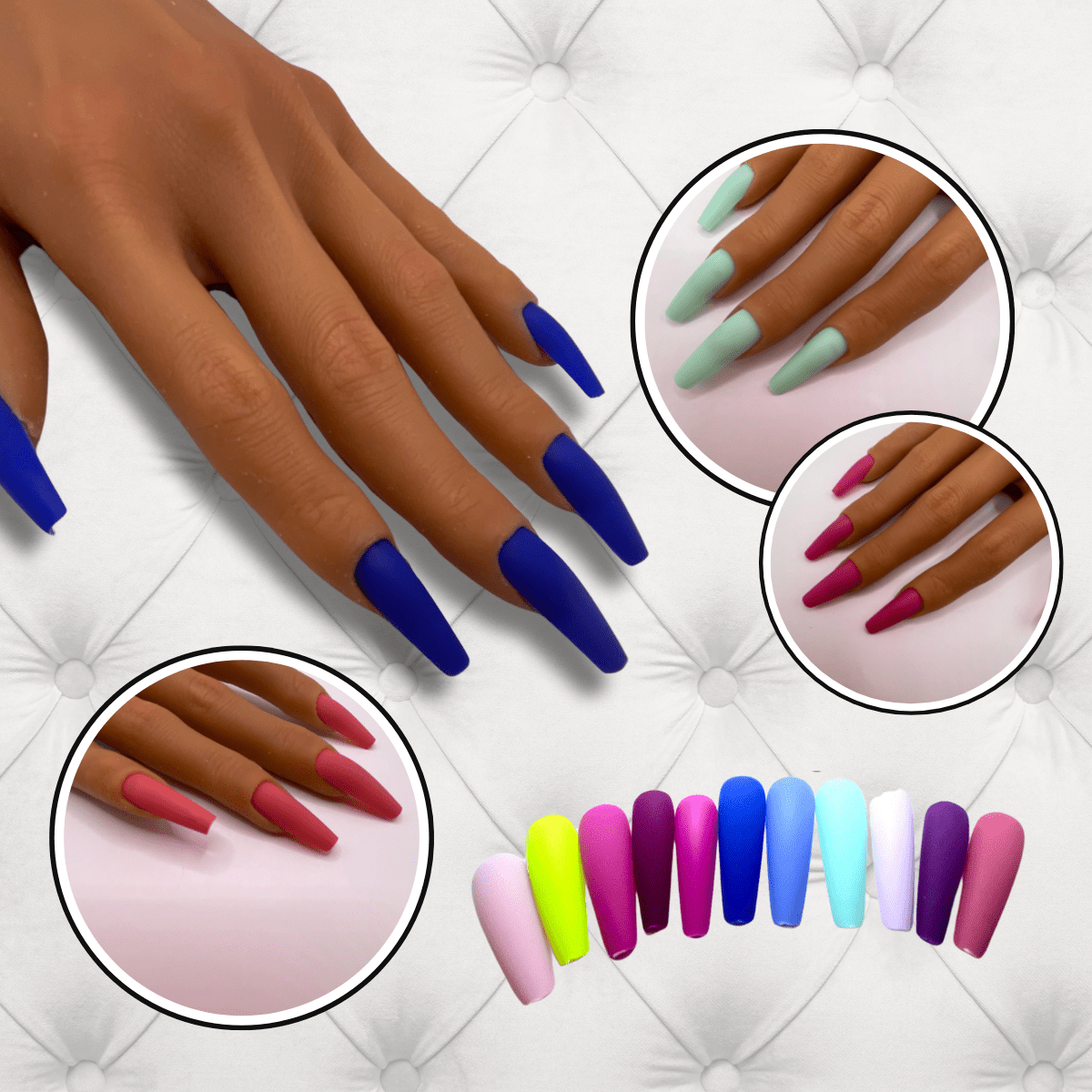 Matte Ballerina Long Press-On Nails Set