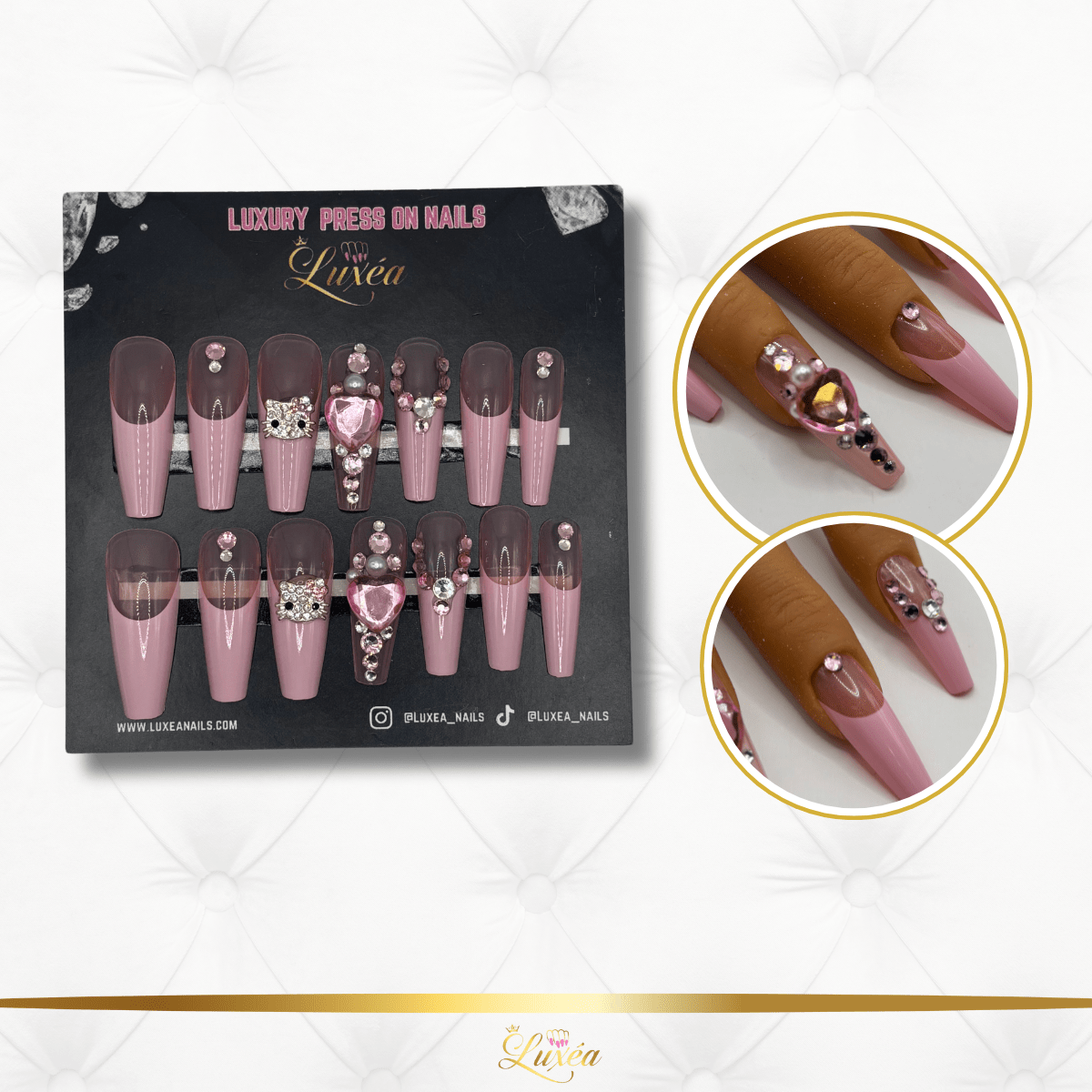 Pink Royalty Press-On Nail Set