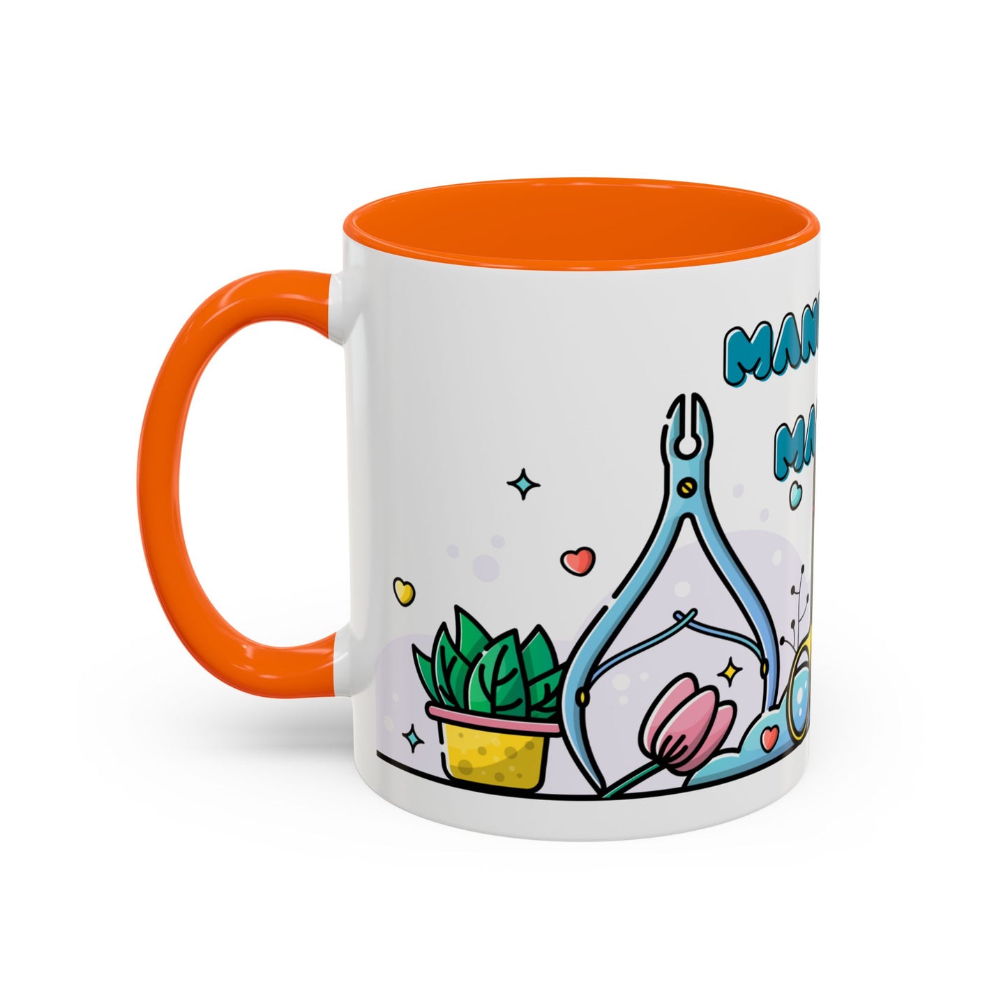 "Mani Over Matter" Color-Accent Mug – LuxeA Nails (Pink or Black)