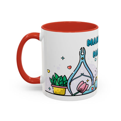 "Mani Over Matter" Color-Accent Mug – LuxeA Nails (Pink or Black)