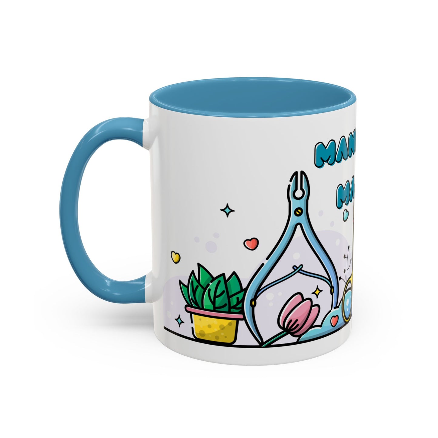 "Mani Over Matter" Color-Accent Mug – LuxeA Nails (Pink or Black)