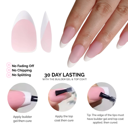 LUXEA™  Almond Soft Gel Nails French Tips