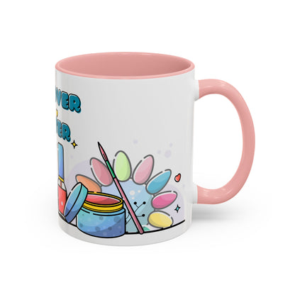 "Mani Over Matter" Color-Accent Mug – LuxeA Nails (Pink or Black)
