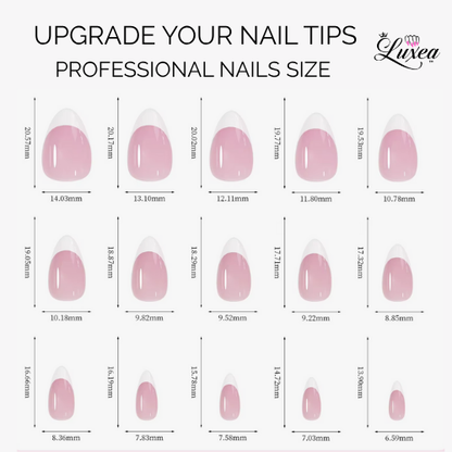 LUXEA™  Almond Soft Gel Nails French Tips