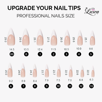 LUXEA™ Soft Gel French Tip Set (120 pcs | 12 Sizes)