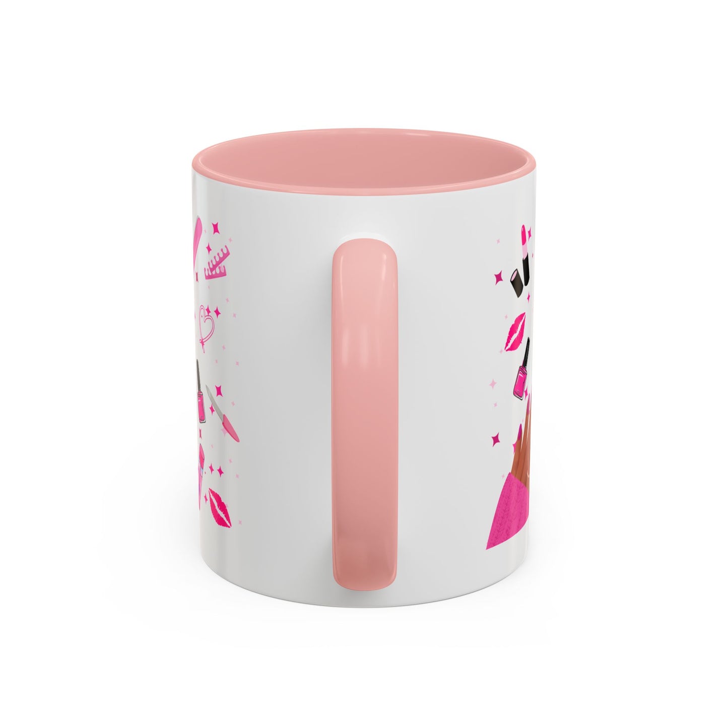 Doing Nails Is My Cardio" Accent Coffee Mug –(Pink or Black)