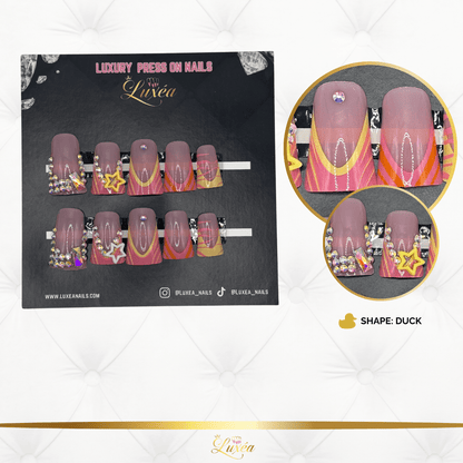 Sunset Starlight Duck Press-On Nail