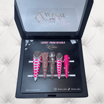 Extra Long Barbie Glam Hot Pink Stiletto Press-On Nails Set