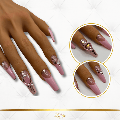 Pink Royalty Press-On Nail Set