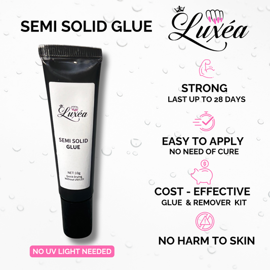 LUXEA™  -Super Strong Nail Glue 10g for Press On Nails - Quick Drying, Semi Solid, Long Lasting, No UV Light Needed